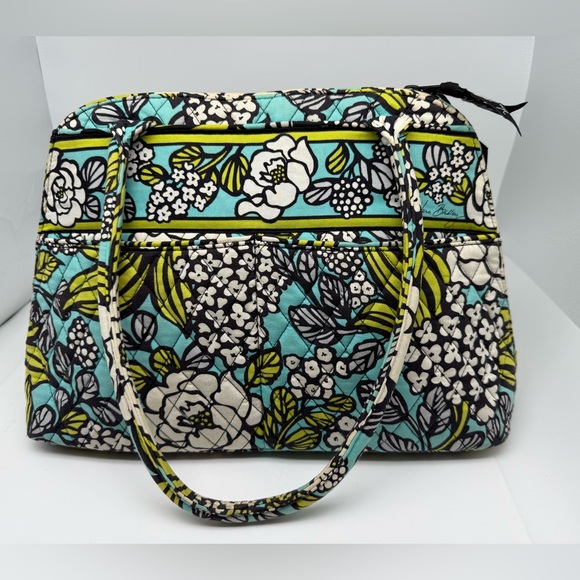 Floral art tote Vera Bradley bowler bag Island Tote Bag Large Washable Carry All - Picture 3 of 8